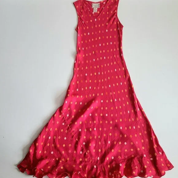 Vintage April Cornell polka dot pink dress. - Picture 5 of 7